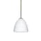 Besa Lighting Vila Stem Pendant, Opal Matte, Satin Nickel Finish, 1x9W LED 1TT-447007-LED-SN - alternate 1